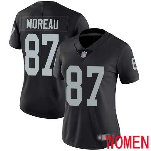 Oakland Raiders Limited Black Women Foster Moreau Home Jersey NFL Football #87 Vapor Untouchable Jersey->women nfl jersey->Women Jersey